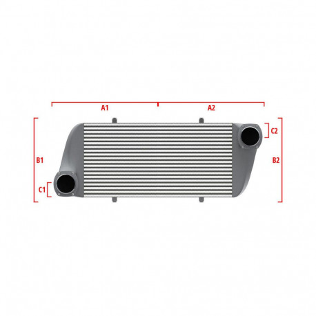 Po meri Performance custom intercooler Wagner 600mm x 300mm x 90mm | race-shop.si