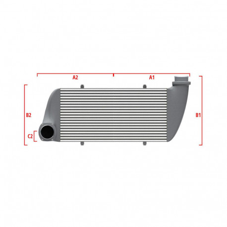 Po meri Competition custom intercooler Wagner 600mm x 300mm x 90mm | race-shop.si