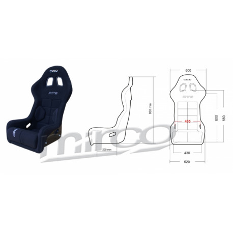 Športni sedeži z odobritvijo FIA FIA športni sedež MIRCO RTS | race-shop.si