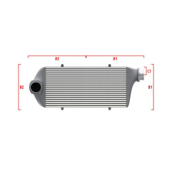 Performance custom intercooler Wagner 600mm x 205mm x 80mm