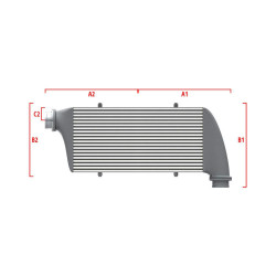 Performance custom intercooler Wagner 700mm x 205mm x 80mm