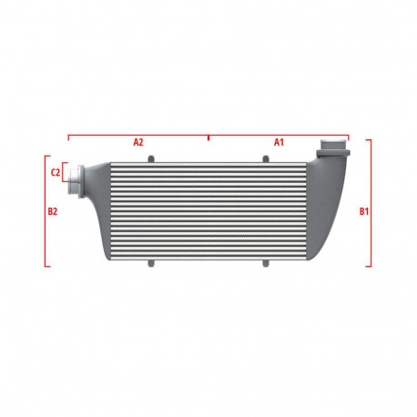 Po meri Performance custom intercooler Wagner 700mm x 205mm x 80mm | race-shop.si