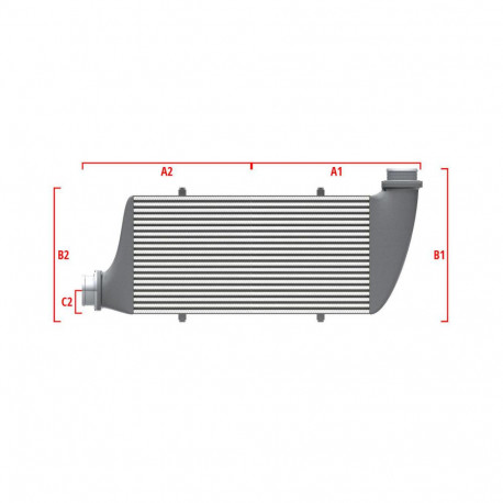 Po meri Performance custom intercooler Wagner 500mm x 400mm x 100mm | race-shop.si