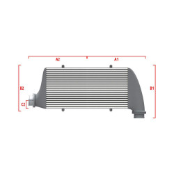 Performance custom intercooler Wagner 550mm x 400mm x 100mm