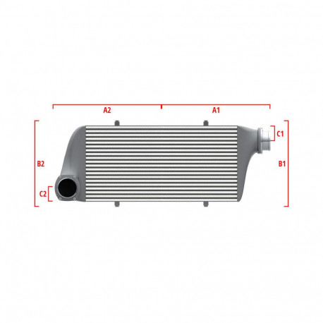 Po meri Performance custom intercooler Wagner 600mm x 300mm x 90mm | race-shop.si