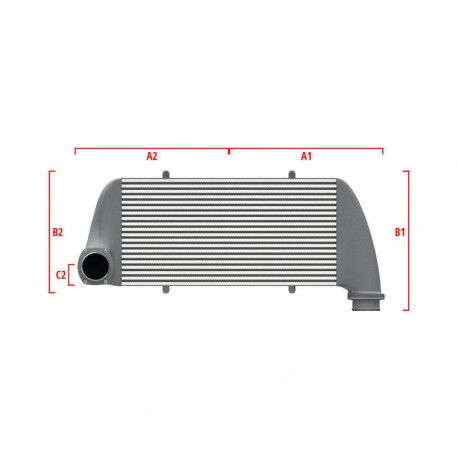 Po meri Performance custom intercooler Wagner 650mm x 400mm x 100mm | race-shop.si