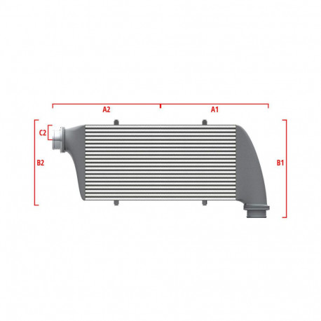 Po meri Performance custom intercooler Wagner 600mm x 300mm x 90mm | race-shop.si