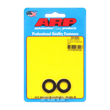 ARP vijaki ARP M12 ID .875"OD chamfer black washers-3mm-2pc | race-shop.si