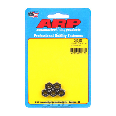 ARP vijaki "1/4""-28 black coarse heks nut kit" (5pcs) | race-shop.si
