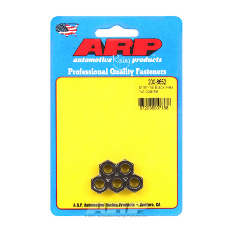 ARP vijaki "5/16""-18 black coarse heks nut kit" (5pcs) | race-shop.si
