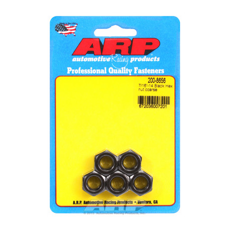 ARP vijaki "7/16""-14 black coarse heks nut kit" (5pcs) | race-shop.si