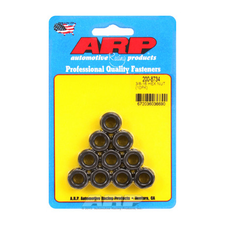 ARP vijaki 3/8-16 black heks nut kit (10pcs) | race-shop.si