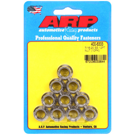 ARP vijaki ARP matice (nerjavni, 12-robna glava), 7/16-20, 10 kos | race-shop.si