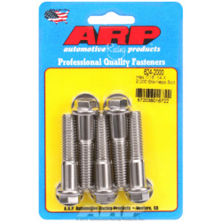 "7/16""-14 X 2.000 heks 1/2 wrenching SS vijaki" (5pcs)
