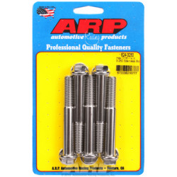 "7/16""-14 X 3.250 heks 1/2 wrenching SS vijaki" (5pcs)