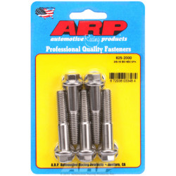 "3/8""-16 x 2.000 heks 7/16 wrenching SS vijaki" (5pcs)