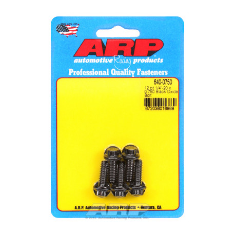 ARP vijaki "1/4""-20 x 0.750 12 kos black oxide bolts" (5pcs) | race-shop.si