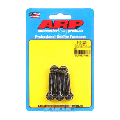 ARP vijaki "1/4""-20 x 1.250 12 kos black oxide bolts" (5pcs) | race-shop.si