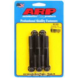 "3/8""-16 x 3.000 12 kos black oxide bolts" (5pcs)
