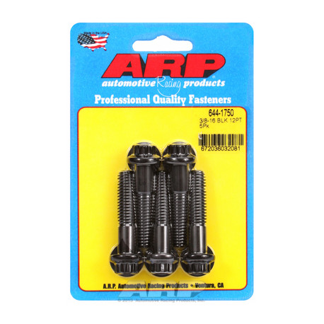 ARP vijaki "3/8""-16 x 1.750 12 kos 7/16 wrenching black oxide bolts"5pcs | race-shop.si