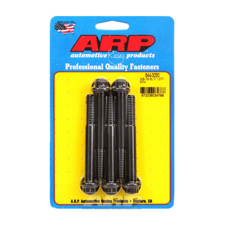 ARP vijaki "3/8""-16 x 3.250 12 kos 7/16 wrenching black oxide bolts"5pcs | race-shop.si
