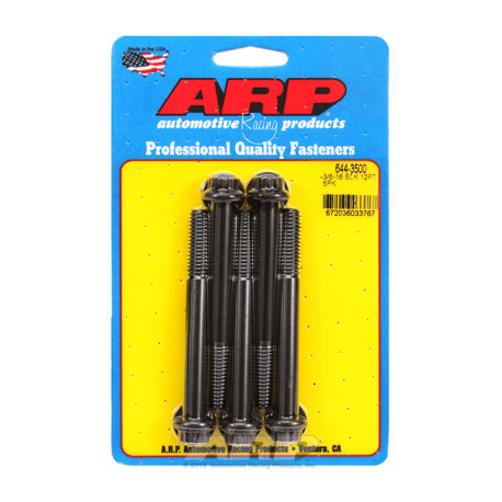 ARP vijaki "3/8""-16 x 3.500 12 kos 7/16 wrenching black oxide bolts"5pcs | race-shop.si