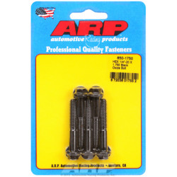 "1/4""-20 X 1.750 heks black oxide bolts" (5pcs)