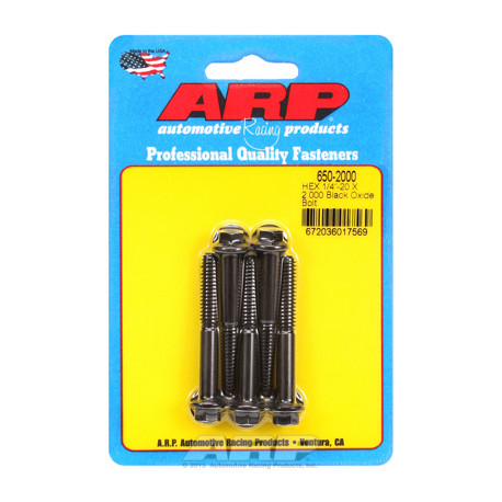 ARP vijaki "1/4""-20 X 2.000 heks black oxide bolts" (5pcs) | race-shop.si