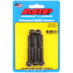 "1/4""-20 X 2.250 heks black oxide bolts" (5pcs)