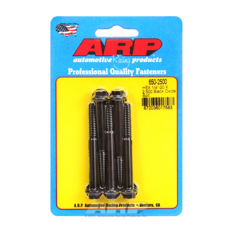 ARP vijaki "1/4""-20 X 2.500 heks black oxide bolts" (5pcs) | race-shop.si