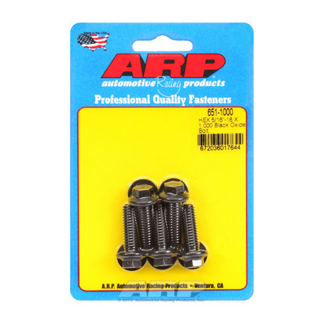 ARP vijaki "5/16"-18 X 1.000 heks black oxide bolts (5pcs) | race-shop.si
