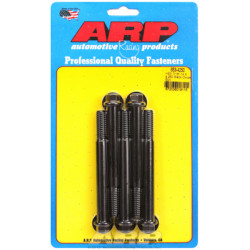 "7/16""-14 X 4.250 heks black oxide bolts" (5pcs)