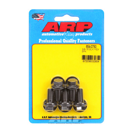 ARP vijaki "3/8""-16 x 0.750 heks 7/16 wrenching black oxide bolts"(5pcs | race-shop.si