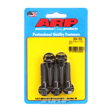 ARP vijaki "3/8""-16 x 1.500 heks 7/16 wrenching black oxide bolts"(5pcs | race-shop.si