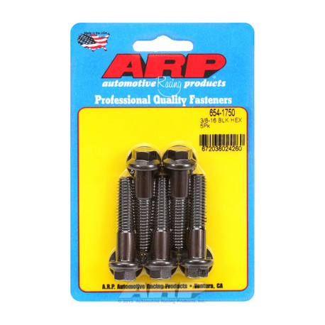 ARP vijaki "3/8""-16 x 1.750 heks 7/16 wrenching black oxide bolts"(5pcs | race-shop.si