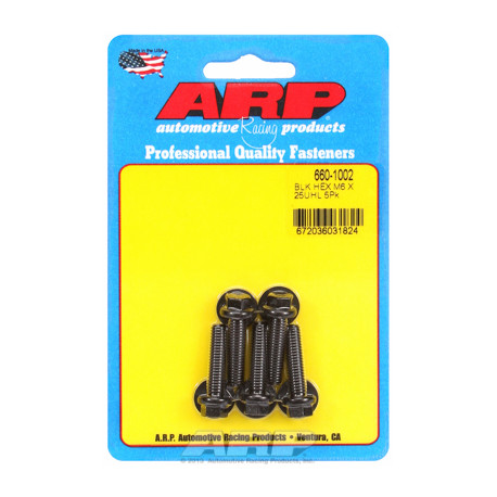 ARP vijaki M6 x 1.00 x 25 heks black oxide bolts (5pcs) | race-shop.si