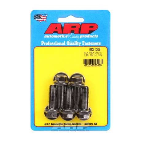 ARP vijaki M10 x 1.25 x 30 heks black oxide bolts (5pcs) | race-shop.si