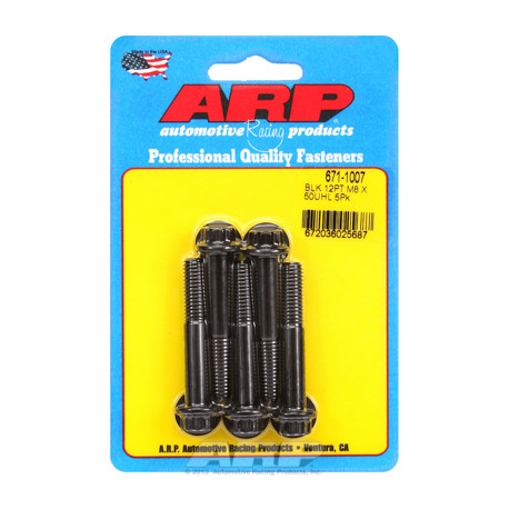 ARP vijaki M8 x 1.25 x 50 12 kos black oxide bolts (5pcs) | race-shop.si