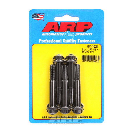 ARP vijaki M8 x 1.25 x 55 12 kos black oxide bolts (5pcs) | race-shop.si