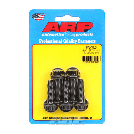 ARP vijaki M10 x 1.50 x 30 12 kos black oxide bolts (5pcs) | race-shop.si