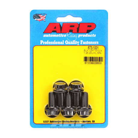 ARP vijaki M10 x 1.25 x 20 12 kos black oxide bolts (5pcs) | race-shop.si
