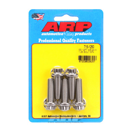 ARP vijaki "3/8""-24 x 1.250 12 kos 7/16 wrenching SS vijaki" (5pcs) | race-shop.si