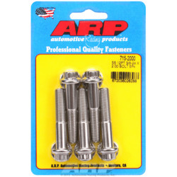 "3/8""-24 x 2.000 12 kos 7/16 wrenching SS vijaki" (5pcs)