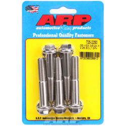 "3/8""-24 x 2.250 heks 7/16 wrenching SS vijaki" (5pcs)
