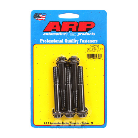 ARP vijaki "3/8""-24 x 2.750 12 kos 7/16 wrenching black oxide bolts"5pcs | race-shop.si