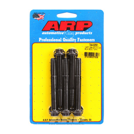 ARP vijaki "3/8""-24 x 3.250 12 kos 7/16 wrenching black oxide bolts"5pcs | race-shop.si