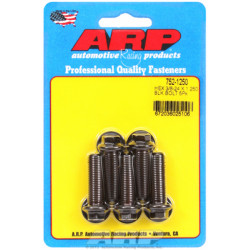"3/8""-24 x 1.250 heks black oxide bolts" (5pcs)