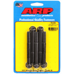 "3/8""-24 x 3.250 heks black oxide bolts" (5pcs)