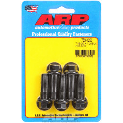 "7/16""-20 x 1.250 heks black oxide bolts" (5pcs)