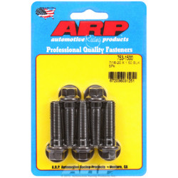 "7/16""-20 x 1.500 heks black oxide bolts" (5pcs)